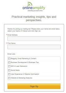 Select newsletter preferences