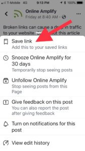 Facebook mobile screenshot