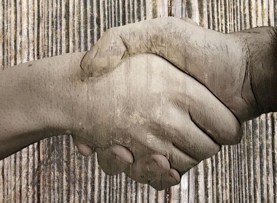 outstretched hand outbound link