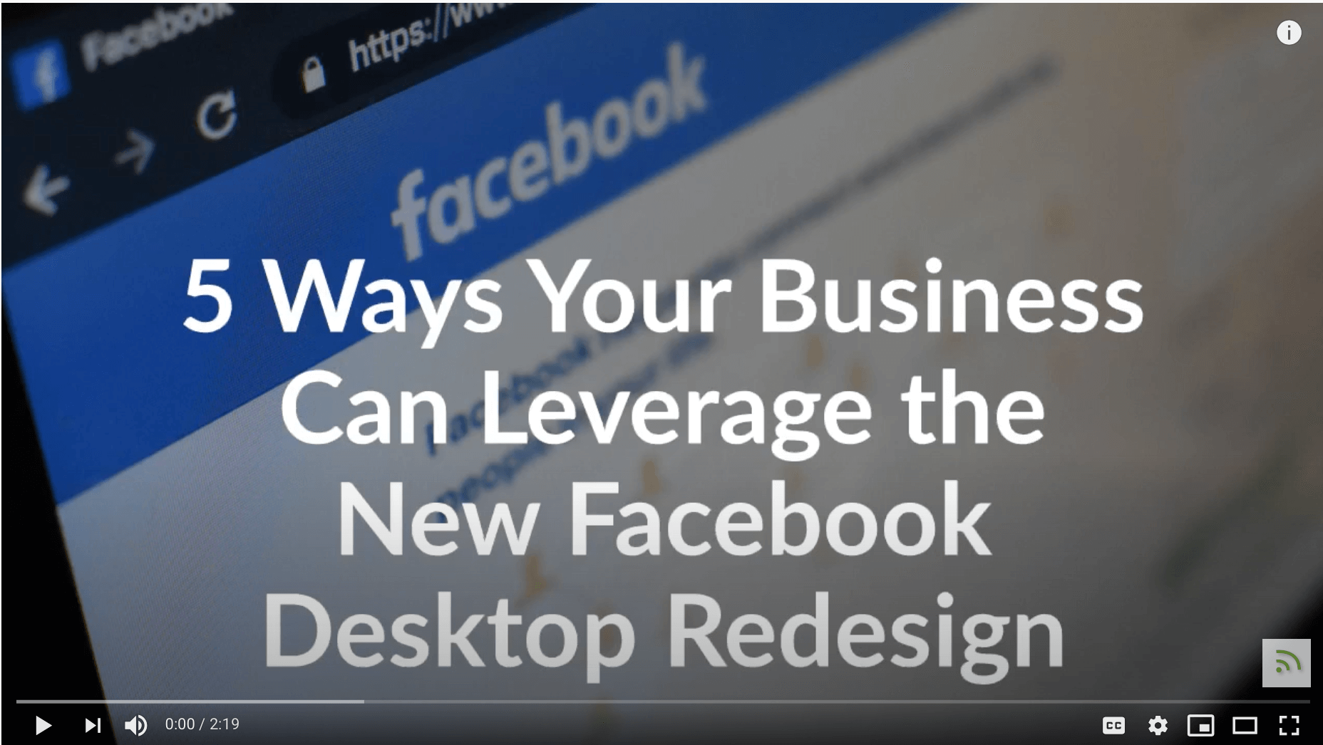 Facebook Redesign Video Cover - Online Amplify
