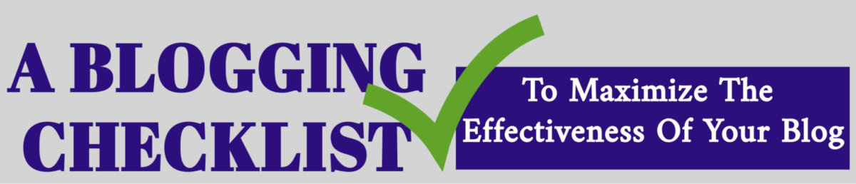 Blogging Checklist header - Online Amplify