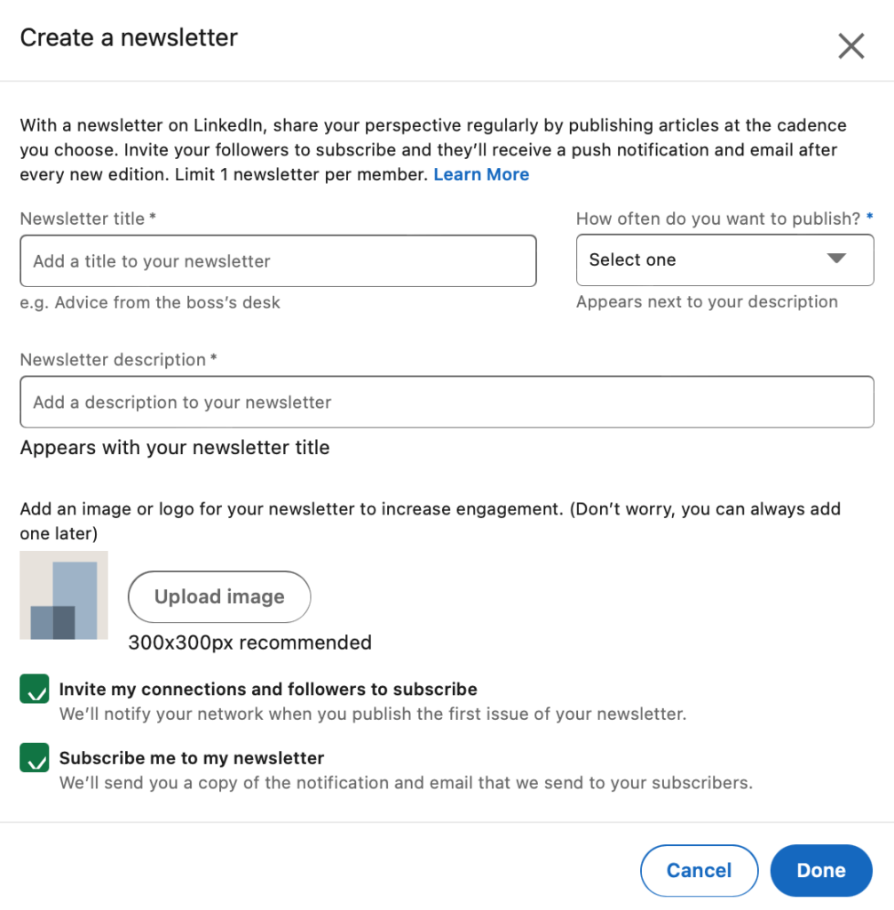 LinkedIn newsletter screenshot 