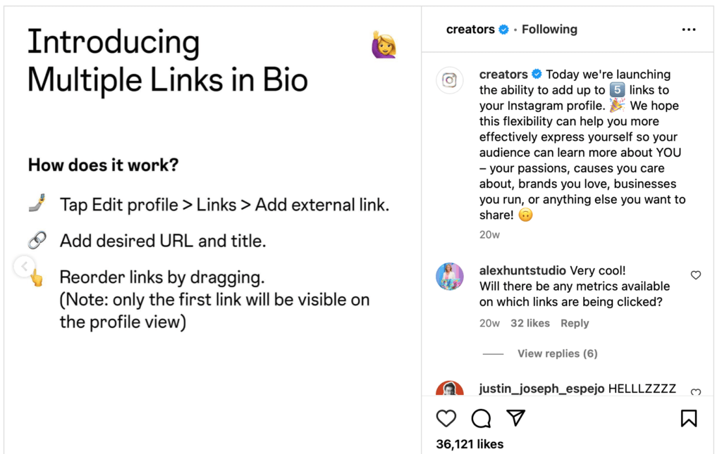 #2 of Instagram myths - can only have one link in the bio